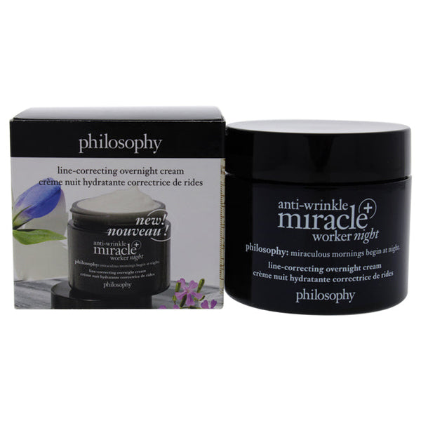 Philosophy Anti-Wrinkle Miracle Worker Night Plus Line-Correcting Overnight Cream by Philosophy for Unisex - 2 oz Cream