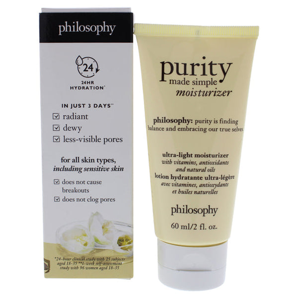 Philosophy Purity Made Simple Moisturizer by Philosophy for Unisex - 2 oz Moisturizer