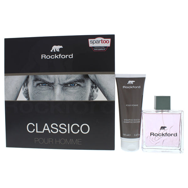 Rockford Classic by Rockford for Men - 2 Pc Gift Set 3.4oz EDT Spray, 3.4oz Shower Shampoo