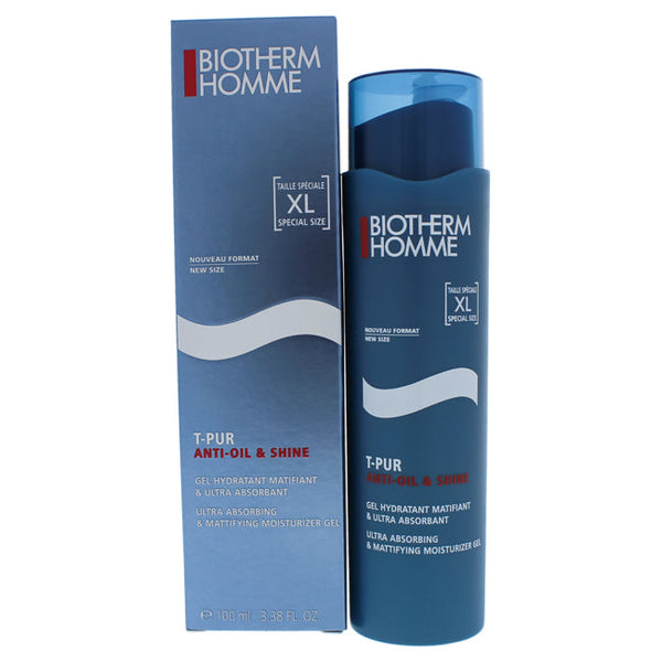 Biotherm Homme T-Pur Anti Oil and Shine Mattifying Moisturizing Gel by Biotherm for Men - 3.38 oz Gel