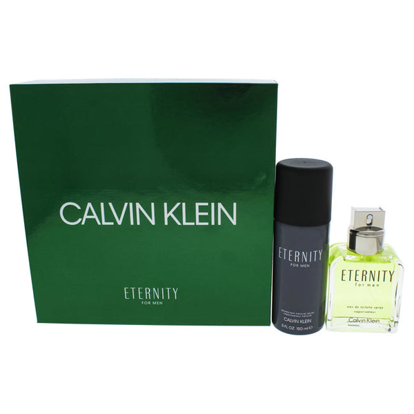 Calvin Klein Eternity by Calvin Klein for Men - 2 Pc Gift Set 3.4oz EDT Spray, 5oz Deodorant Spray