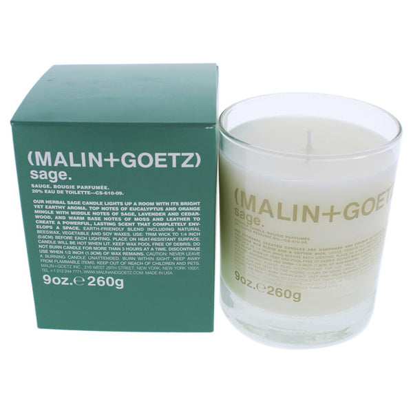 Malin + Goetz Sage Candle by Malin + Goetz for Unisex - 9 oz Candle