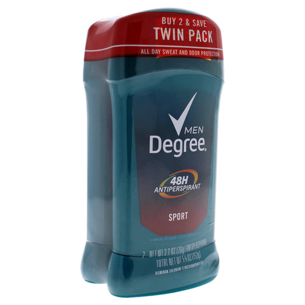 Degree Men 48H Antiperspirant Sport Deodorant Stick Duo by Degree for Men - 2 x 2.7oz Deodorant Stick