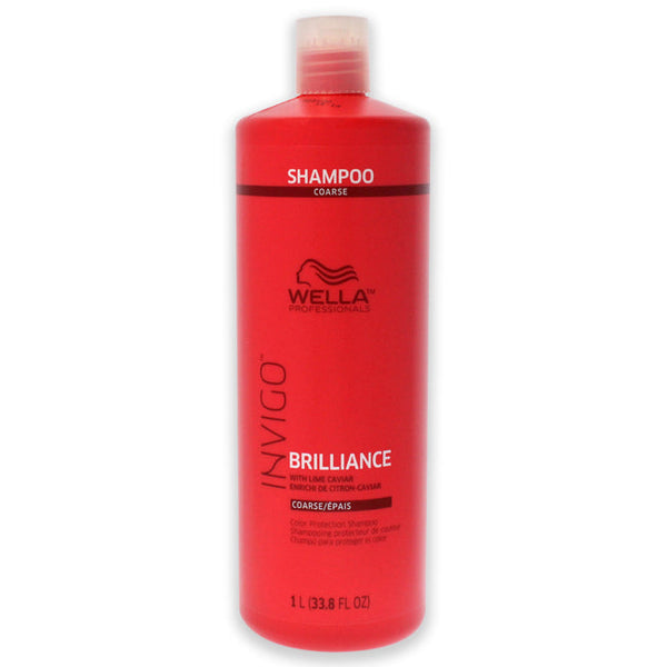 Wella Invigo Brilliance Shampoo For Coarse Hair by Wella for Unisex - 33.8 oz Shampoo