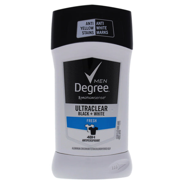 Degree MotionSense Ultraclear Black Plus White Fresh 48H Anti-Perspirant by Degree for Men - 2.7 oz Deodorant Stick
