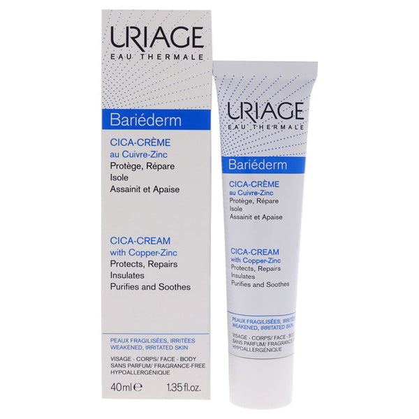 Uriage Bariederm Cica-Creme by Uriage for Unisex - 1.35 oz Cream