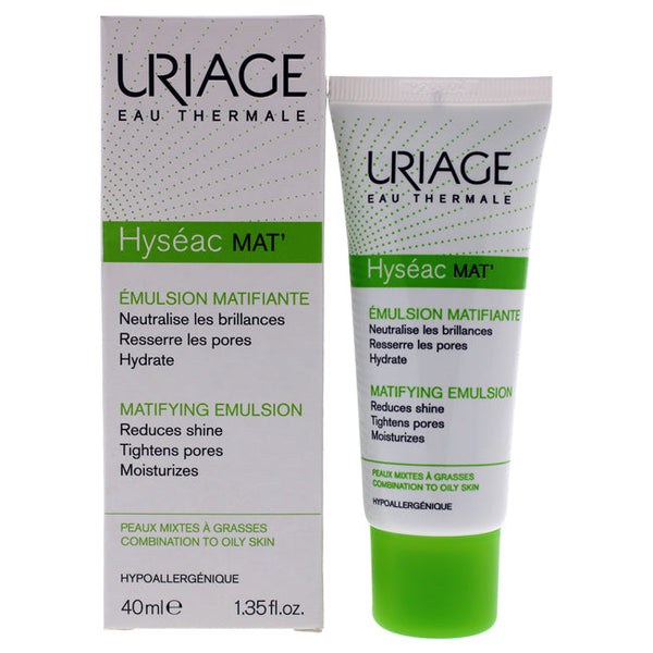 Uriage Hyseac Mat Mattifying Emulsion by Uriage for Unisex - 1.35 oz Treatment