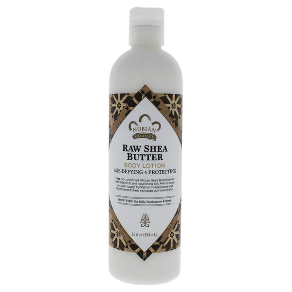 Nubian Heritage Raw Shea Butter Body Lotion by Nubian Heritage for Unisex - 13 oz Body Lotion