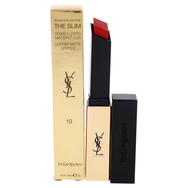 Yves Saint Laurent Rouge Pur Couture The Slim Matte Lipstick - 10 Corail Antinomique by Yves Saint Laurent for Women - 0.08 oz Lipstick