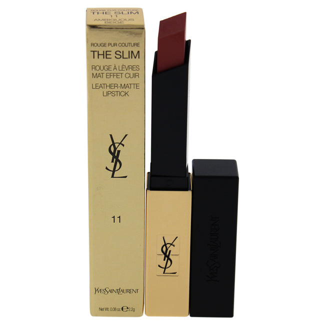 Yves Saint Laurent Rouge Pur Couture The Slim Matte Lipstick - 11 Ambiguous Beige by Yves Saint Laurent for Women - 0.08 oz Lipstick