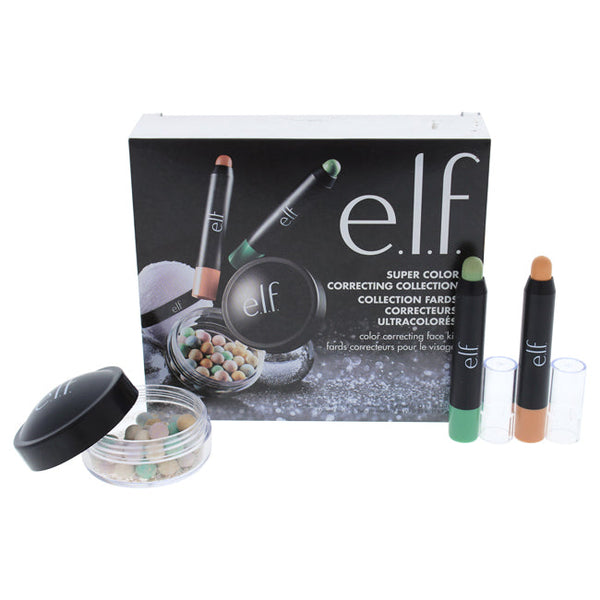 e.l.f. Super Color Correcting Collection by e.l.f. for Women - 3 Pc Peach and Green Color Correcting Sticks, Mineral Pearls
