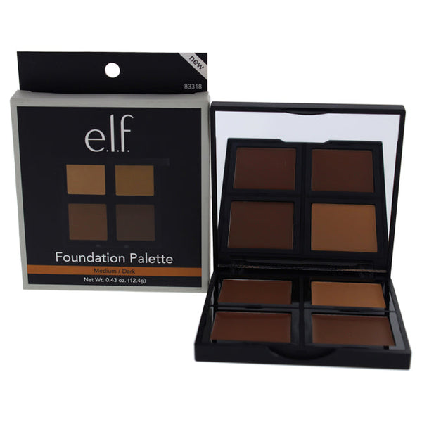 e.l.f. Foundation Palette - Medium-Dark by e.l.f. for Women - 0.43 oz Foundation