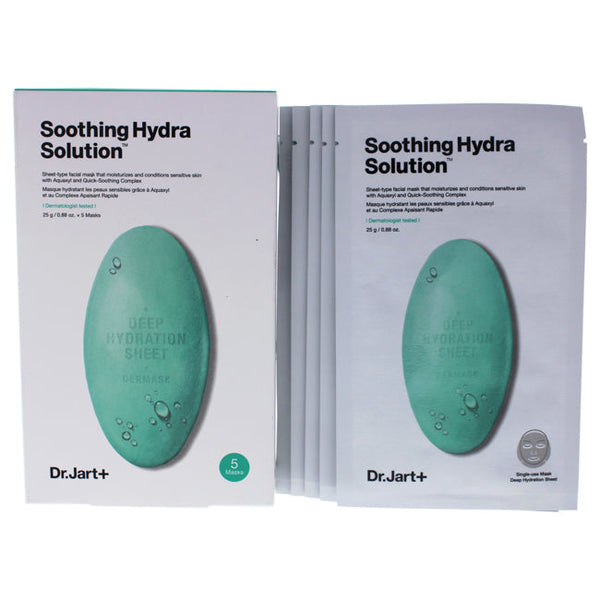 Dr. Jart+ Soothing Hydra Solution Sheet Mask by Dr. Jart+ for Unisex - 5 Pc Mask