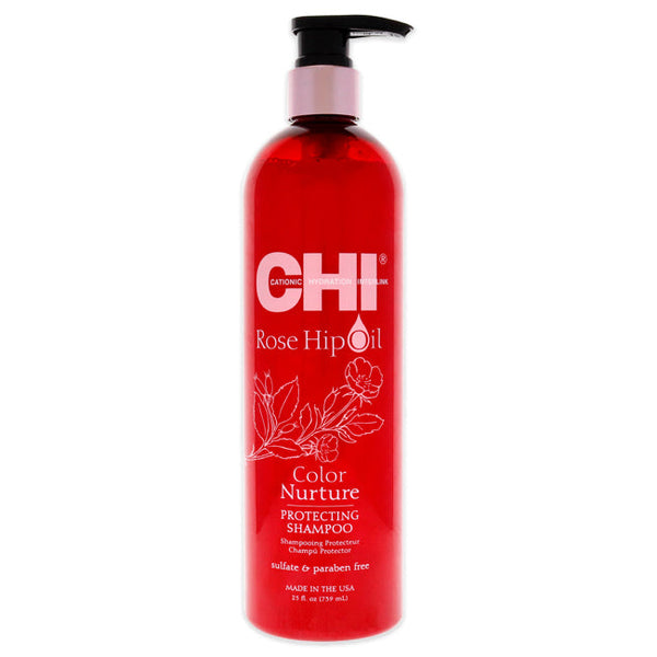 CHI Rose Hip Oil Color Nurture Protecting Shampoo by CHI for Unisex - 25 oz Shampoo