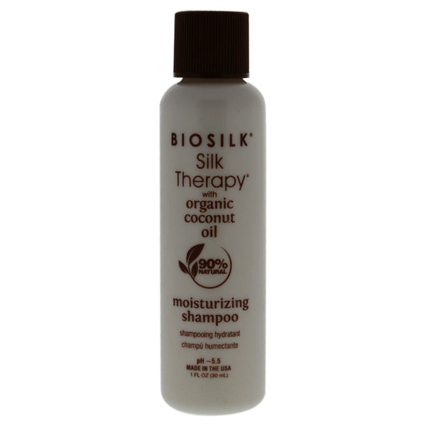 Biosilk Silk Therapy with Organic Coconut Oil Moisturizing Shampoo by Biosilk for Unisex - 1 oz Shampoo