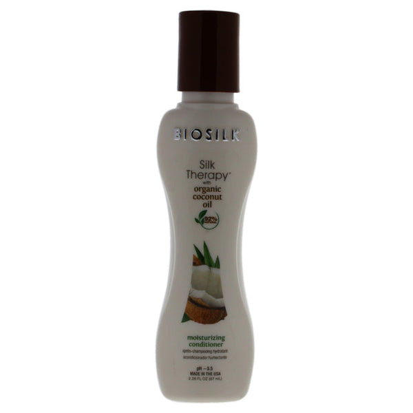 Biosilk Silk Therapy with Coconut Oil Moisturizing Conditioner by Biosilk for Unisex - 2.26 oz Conditioner