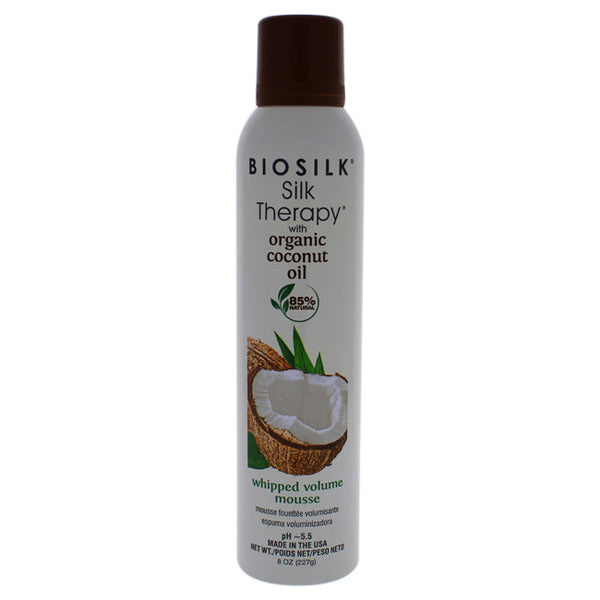 Biosilk Silk Therapy with Coconut Oil Whipped Volume Mousse by Biosilk for Unisex - 8 oz Mousse