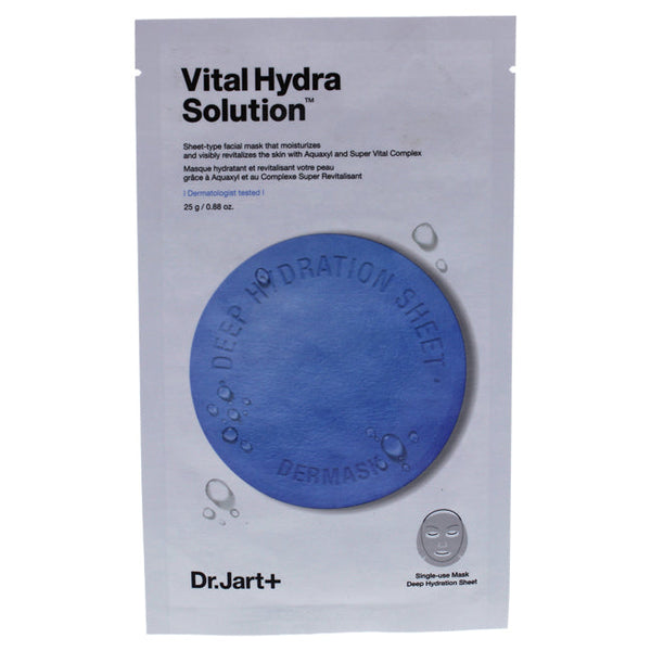 Dr. Jart+ Vital Hydra Solution Sheet Mask by Dr. Jart+ for Unisex - 0.88 oz Mask