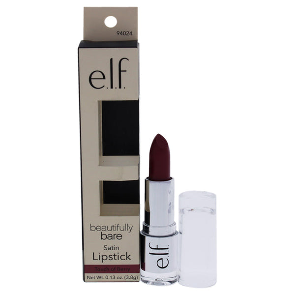 e.l.f. Beautifully Bare Satin Lipstick - Touch of Berry by e.l.f. for Women - 0.13 oz Lipstick