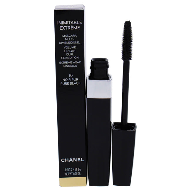 Chanel Inimitable Extreme Volume Length Curl Separation - 10 Pure Black by  Chanel for Women - 0.21 oz Mascara