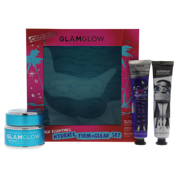 Glamglow Mask Essentials Hydrate Firm and Clear Set by Glamglow for Women - 3 Pc 1.7oz Thirstymud, 1oz Supermud, 1oz Gravitymud