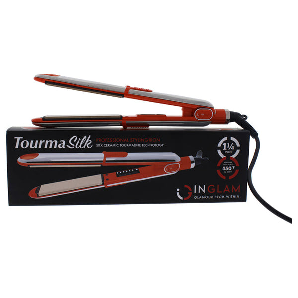 Inglam Tourma Silk Flat Iron - HS045B Orange by Inglam for Unisex - 1.25 Inch Flat Iron