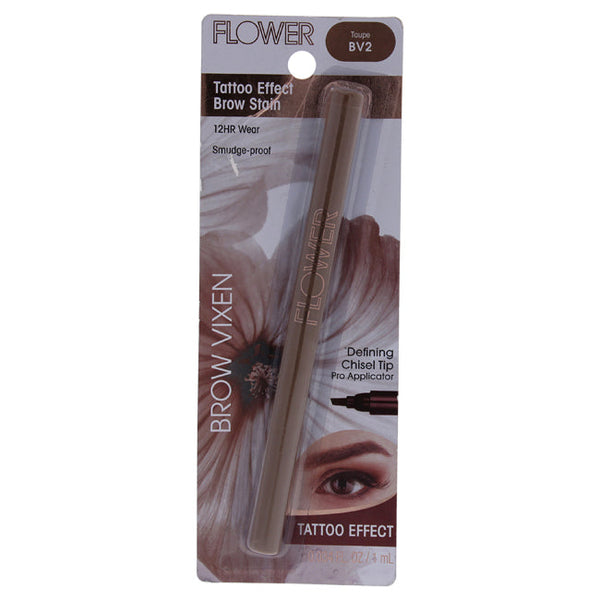 Flower Beauty Brow Vixen Tattoo Effect Brow Stain - BV2 Taupe by Flower Beauty for Women - 0.034 oz Eyebrow