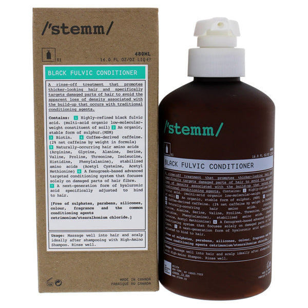 Stemm Black Fulvic Conditioner Hair by Stemm for Unisex - 16 oz Conditioner