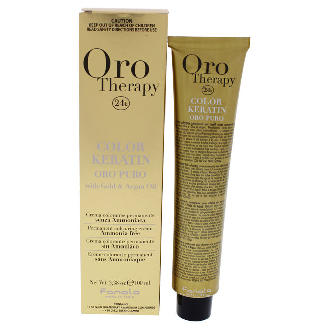 Fanola Oro Therapy Color Keratin - 6-00 Intense Dark Blonde by Fanola for Unisex - 3.38 oz Hair Color