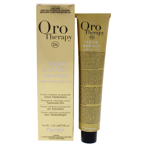 Fanola Oro Therapy Color Keratin - 6-5 Dark Blonde Mahogany by Fanola for Unisex - 3.38 oz Hair Color