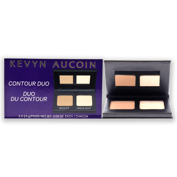 Kevyn Aucoin The Contour Duo - On The Go by Kevyn Aucoin for Women - 2 x 0.09 oz The Sculpting Powder, The Highlighter Powder
