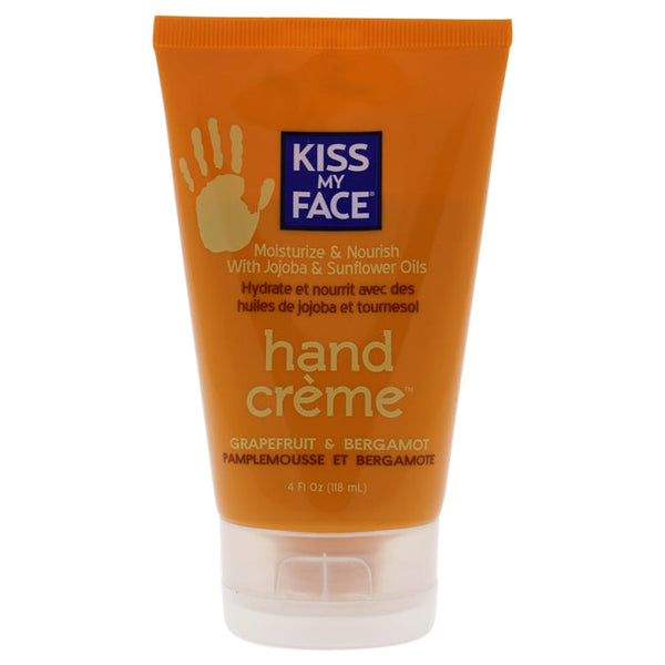 Kiss My Face Hand Cream - Grapefruit and Bergamot by Kiss My Face for Unisex - 4 oz Cream