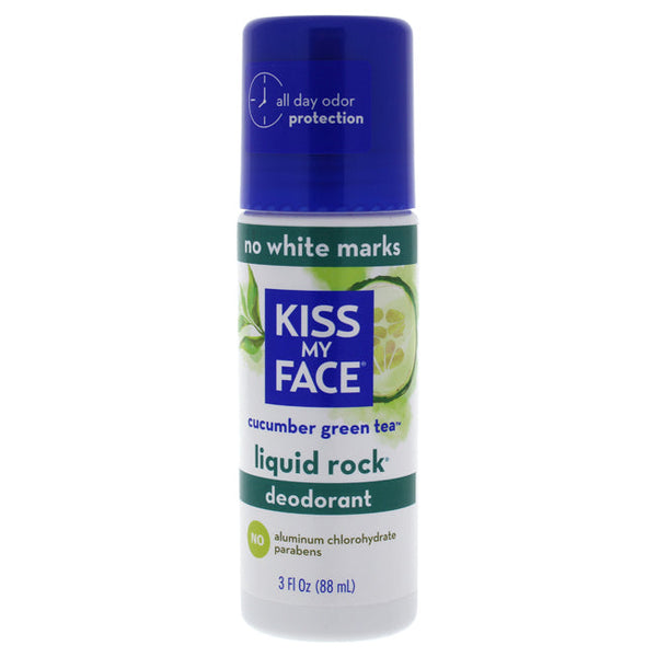 Kiss My Face Liquid Rock Deodorant Roll-On - Cucumber Green Tea by Kiss My Face for Unisex - 3 oz Deodorant Roll-On