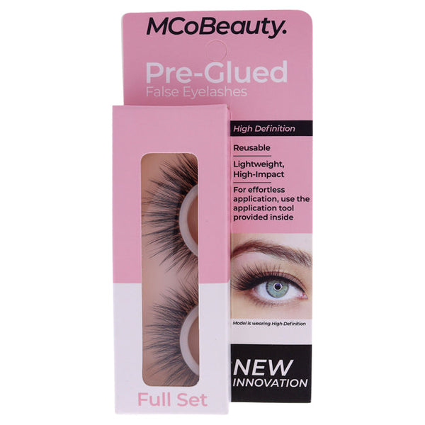 MCoBeauty Pre-Glued False Eyelashes High Definition - Full Set by MCoBeauty for Women - 1 Pair Eyelashes