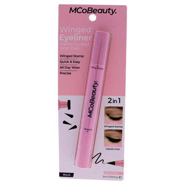 MCoBeauty Winged Eyeliner Stamp and Liquid Liner Duo - Black by MCoBeauty for Women - 0.1 oz Eyeliner