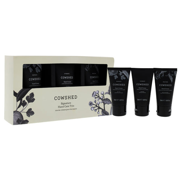 Cowshed Signature Hand Cream Trio by Cowshed for Unisex - 3 x 1.69 oz Refresh Hand Cream, Restore Hand Cream, Hydrate Hand Cream