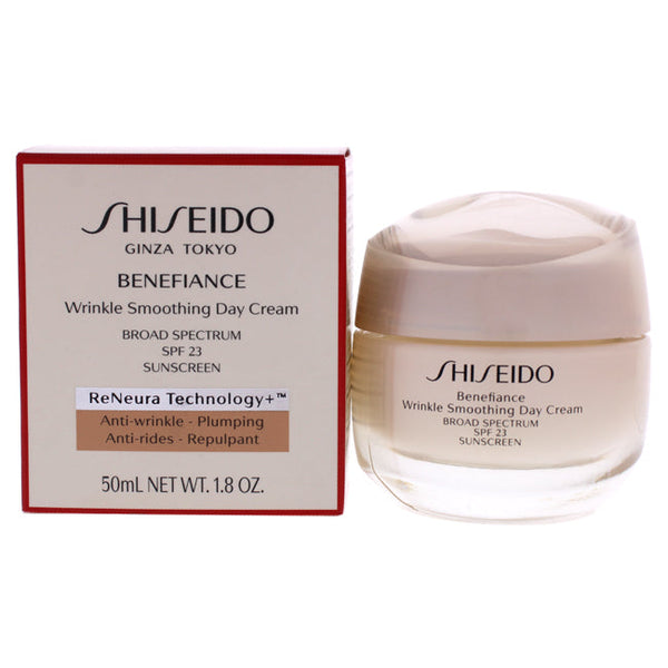 Shiseido Benefiance Wrinkle Smoothing Day Cream SPF 23 by Shiseido for Unisex - 1.8 oz Cream