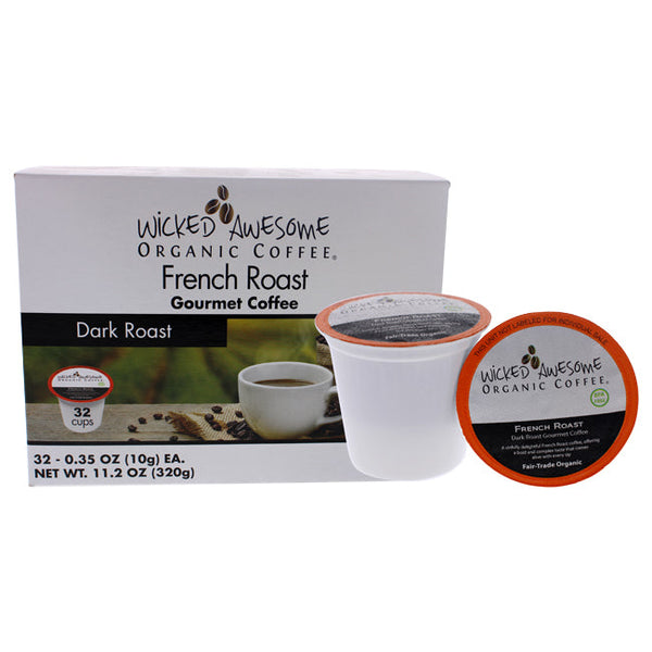 Bostons Best Wicked Awesome Organic French Roast Gourmet Coffee by Bostons Best for Unisex - 32 Cups Coffee