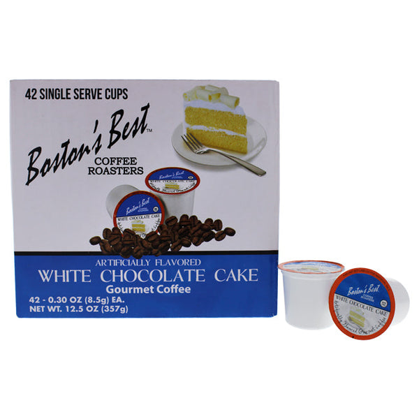 Bostons Best White Chocolate Cake Gourmet Coffee by Bostons Best for Unisex - 42 Cups Coffee