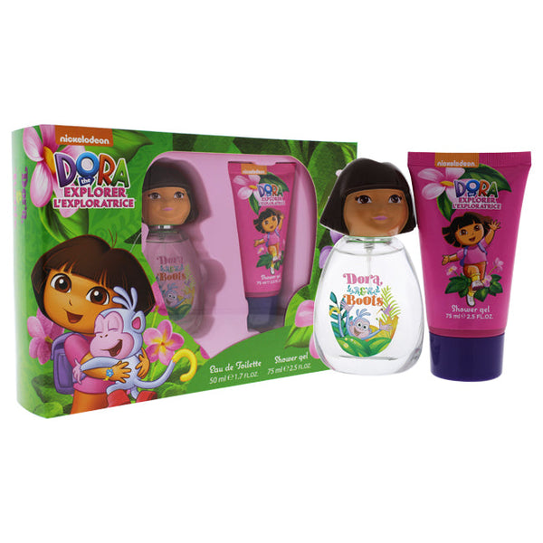 Marmol and Son Dora and Boots by Marmol and Son for Kids - 2 Pc Gift Set 1.7oz EDT Spray, 2.5oz Shower Gel