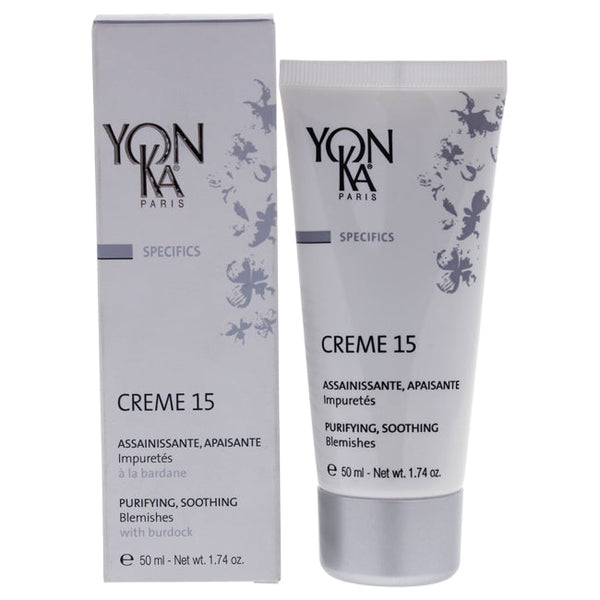 Yonka Creme 15 Purifying and Soothing Blemishes by Yonka for Unisex - 1.74 oz Treatment