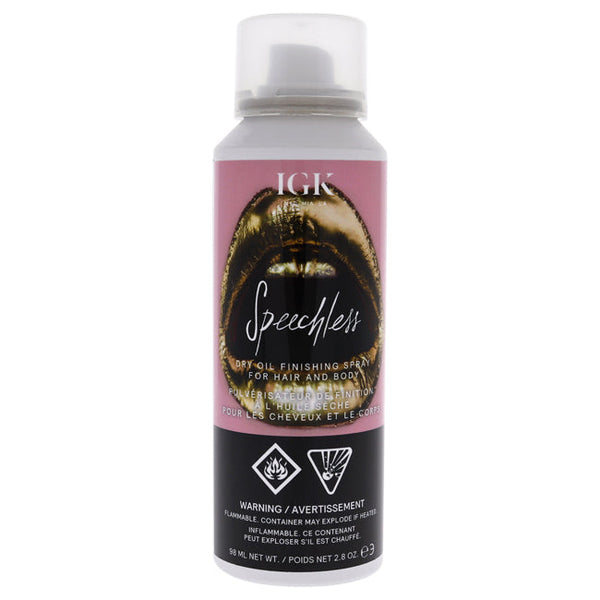 IGK Speechless Hair And Body Dry Oil Finishing Spray by IGK for Unisex - 2.8 oz Oil