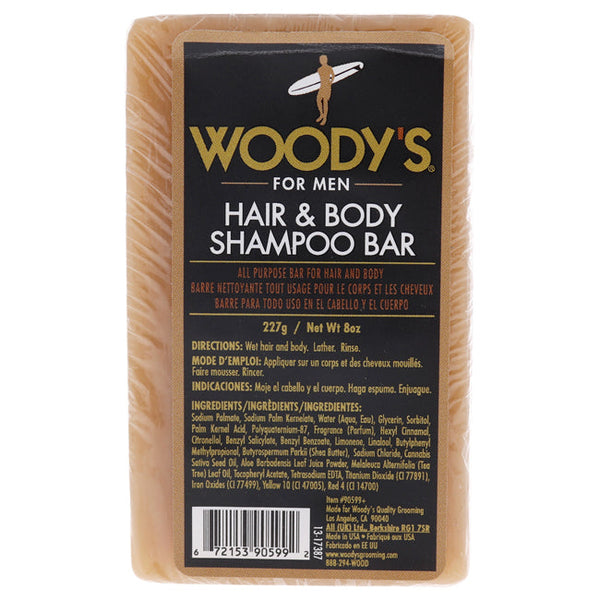 Woodys Hair and Body Shampoo Bar by Woodys for Unisex - 8 oz Shampoo