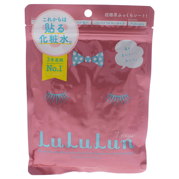 Lululun Face Mask - Pink by Lululun for Women - 7 Pc Mask