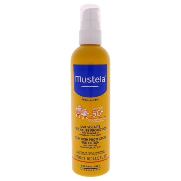 Mustela Very High Protection Sun Lotion - SPF 50 by Mustela for Kids - 10.14 oz Lotion