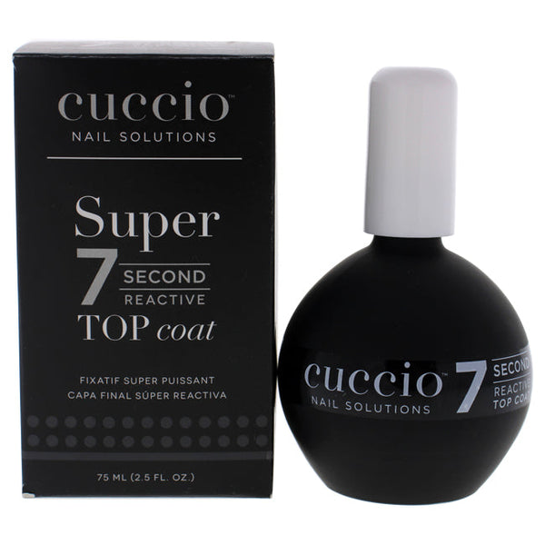 Cuccio Super 7 Second Reactive Top Coat by Cuccio for Women - 2.5 oz Top Coat