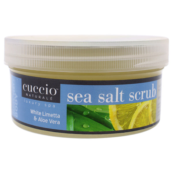 Cuccio Sea Salt Scrub - White Limetta and Aloe Vera by Cuccio for Women - 19.5 oz Scrub