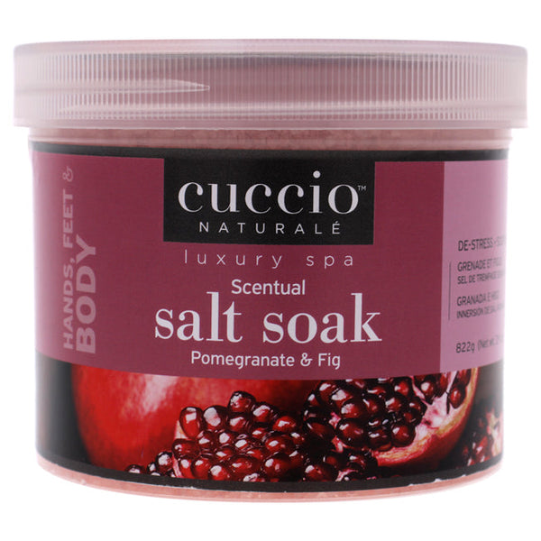 Cuccio Luxury Spa Scentual Salt Soak - Pomegranate and Fig by Cuccio for Unisex - 29 oz Bath Salt