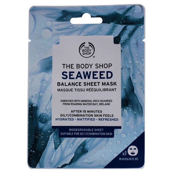 The Body Shop Seaweed Balance Sheet Mask by The Body Shop for Unisex - 0.6 oz Mask