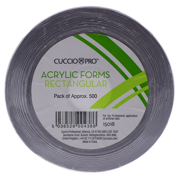 Cuccio Pro Acrylic Nail Forms Rectangular by Cuccio Pro for Women - 500 Pc Nail Forms